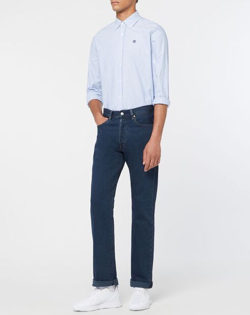 Chemise Regular Oxford Rayée blanc/bleu