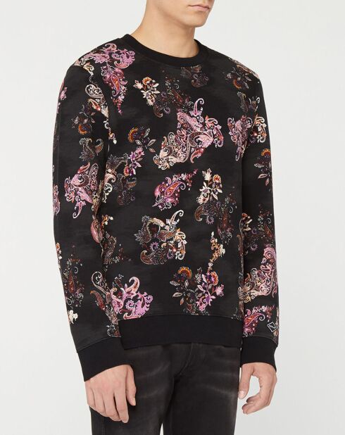Sweat Bohemian à imprimé cachemire noir