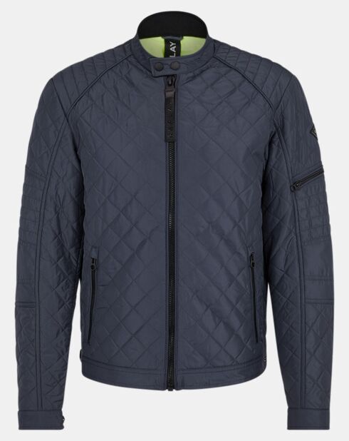 Blouson Padded Matelassé bleu