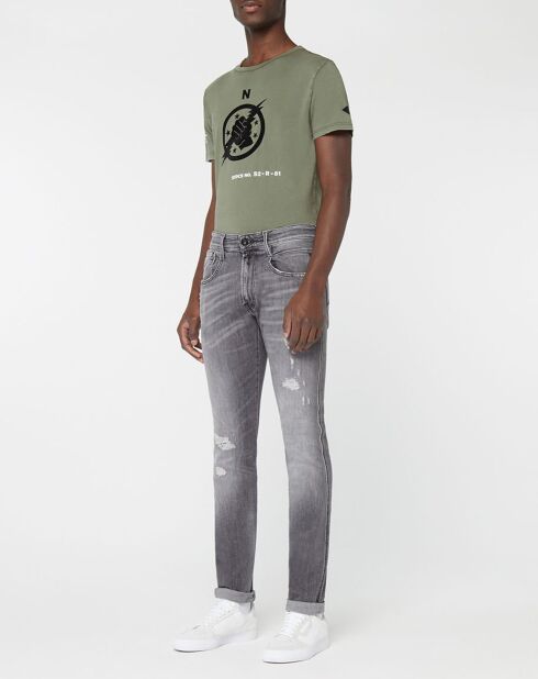 Jean Slim Aged Eco Anbass gris moyen