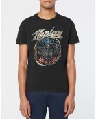 T-Shirt Biker Skull noir