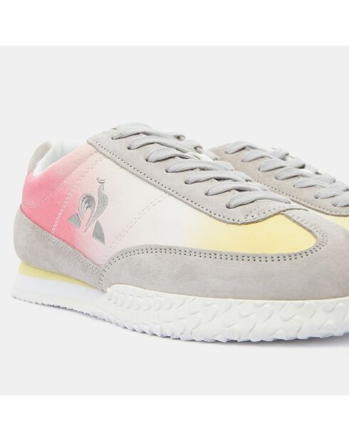 Baskets en Velours de Cuir Le Coq Sportif x Papier Tigre Veloce multicolores