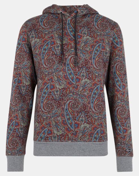 Sweat Hoodie imprimé cachemire multicolore