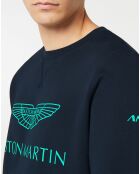 Sweat Logo Fluo Aston martin Racing bleu marine/vert