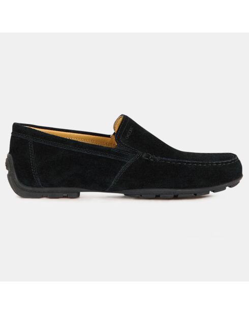 Mocassins en Velours de Cuir Moner noirs