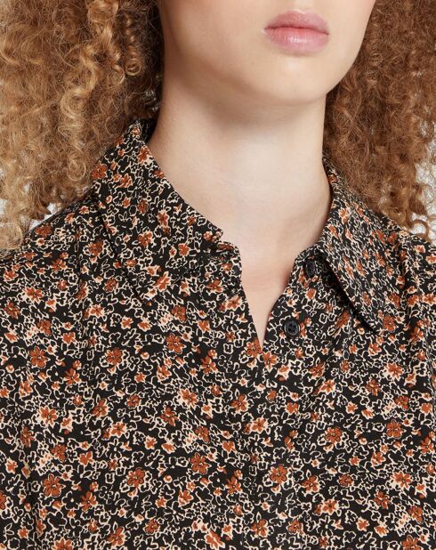 Chemise Camille à fleurs multicolore