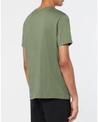 T-Shirt Isam en Coton organique kaki/blanc
