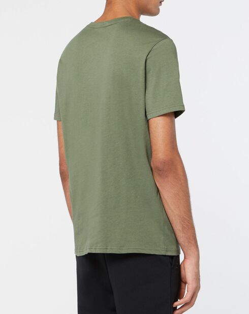 T-Shirt Isam en Coton organique kaki/blanc
