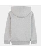 Sweat en Coton biologique mélangé à capuche et logo gris