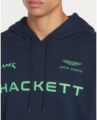 Sweat à capuche Aston Martin Racing bleu marine/vert