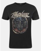 T-Shirt Biker Skull noir