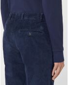 Pantalon Chino Droit en Velours bleu marine