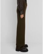 Pantalon en Laine vierge mélangée marron foncé