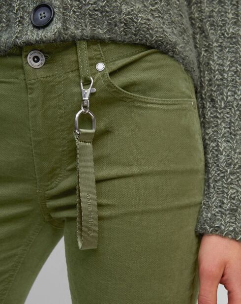 Pantalon Slim en Velours de coton bio Mavas vert clair