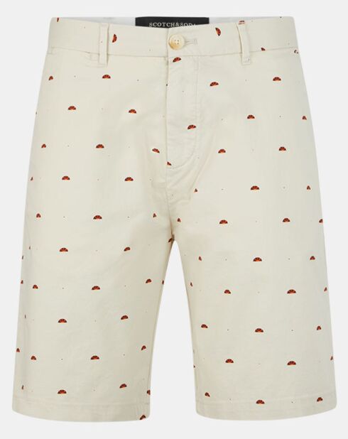 Stuart Shorts - ecrufarbener Mikrodruck
