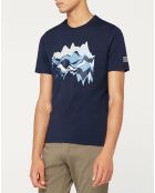 T-Shirt 100% Coton Bio Graphic bleu marine