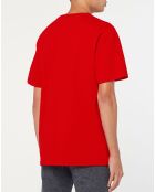 Tjm Tommy Badge Rotes T-Shirt aus 100% Bio-Baumwolle