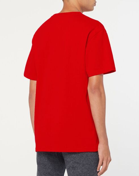 Tjm Tommy Badge Rotes T-Shirt aus 100% Bio-Baumwolle