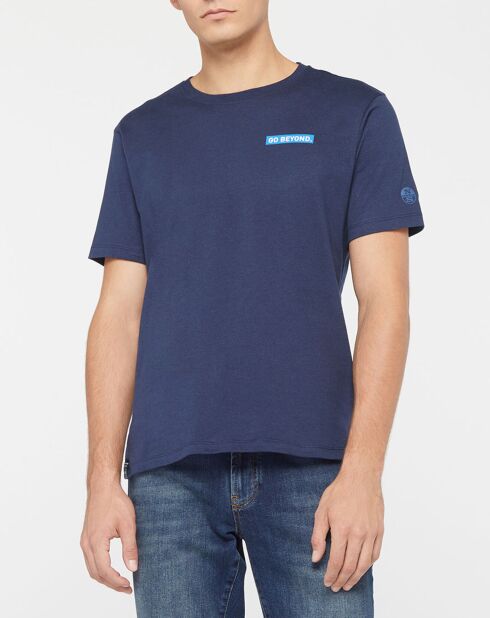 T-Shirt en Coton Bio Go Beyond bleu marine