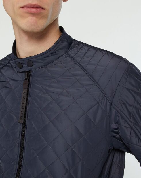 Blouson Padded Matelassé bleu