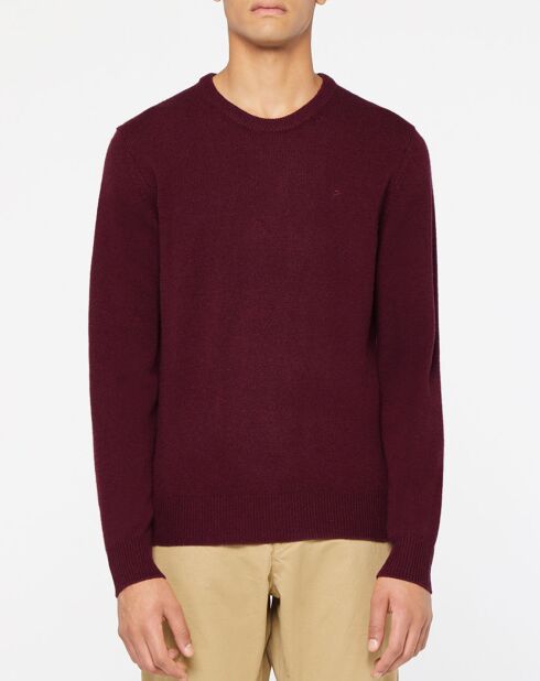 Pull 100% Laine d'agneau bordeaux