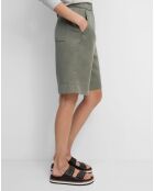 Bermuda fluide à Taille élastique kaki
