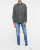 Chemise en Velours Corduroy imprimée grise