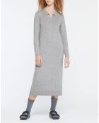 Robe en Laine & Cachemire mélangé Jolie gris chiné