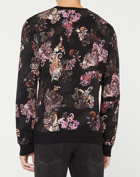 Sweat Bohemian à imprimé cachemire noir