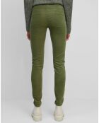 Pantalon Slim en Velours de coton bio Mavas vert clair