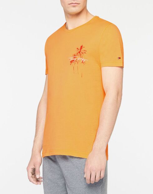 T-Shirt 100% Coton Bio Palm orange