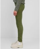 Pantalon Slim en Velours de coton bio Mavas vert clair