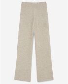 Pantalon en Laine vierge mélangée beige moyen