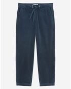Pantalon de Jogging en Velours de côtelé bleu marine