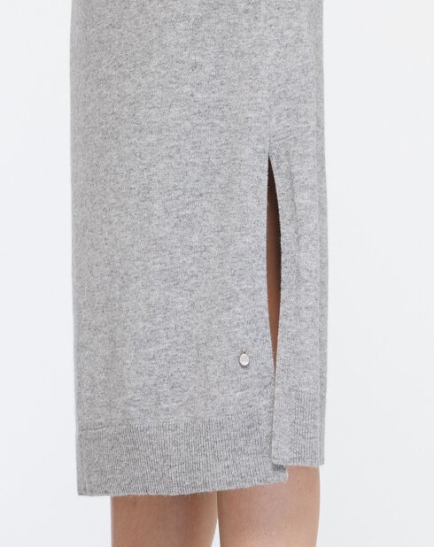Robe en Laine & Cachemire mélangé Jolie gris chiné