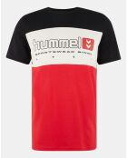 T-Shirt Musa en Coton bicolore noir/rouge