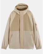 Coupe Vent Colorblock Packable beige clair