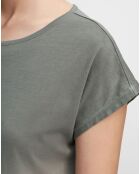 T-Shirt en Coton Tie & Dye kaki/beige