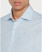 Chemise Slim Fit Imprimé en allover bleu clair