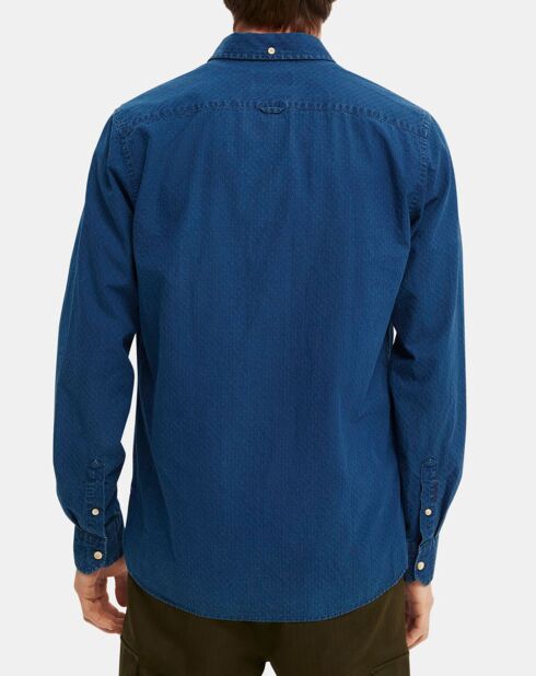 Chemise Unie Indigo bleue