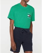 T-Shirt aus 100% Bio-Baumwolle mit grünem Rückenprint