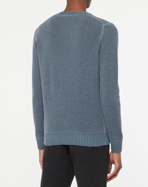 Pull en Laine mélangée Geo bleu