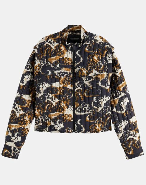 Bombers Manches Amovible Print Nuage nuit/multicolore