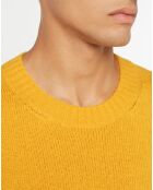 Pull en Laine mélangée ras de cou Softwool jaune foncé