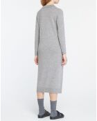 Robe en Laine & Cachemire mélangé Jolie gris chiné