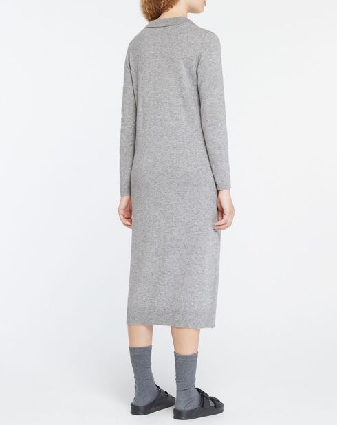 Robe en Laine & Cachemire mélangé Jolie gris chiné