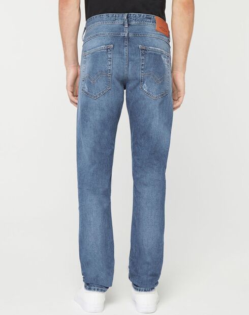 Jean Slim 100% Coton Bio Broken Eged Willbi bleu moyen