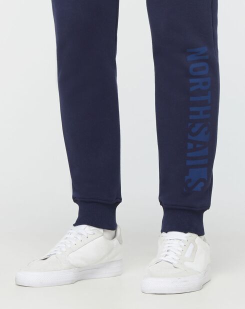 Jogging 100% Coton Bio Fleece Bottoms bleu marine