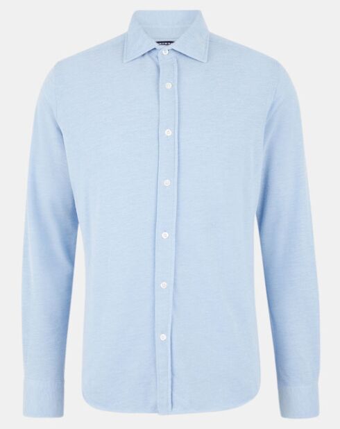 Chemise ample en  Jersey Pique bleu clair