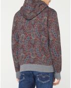 Sweat Hoodie imprimé cachemire multicolore